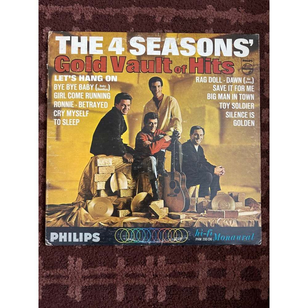 The 4 Seasons Gold Vault of Hits Vinyl LP Philips PHM 200-196 Mono Frankie Valli